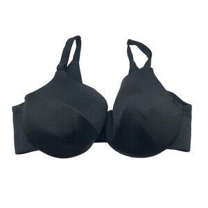 Cacique Lightly Lined Full Coverage Bra Black Nylon/Spandex 38D